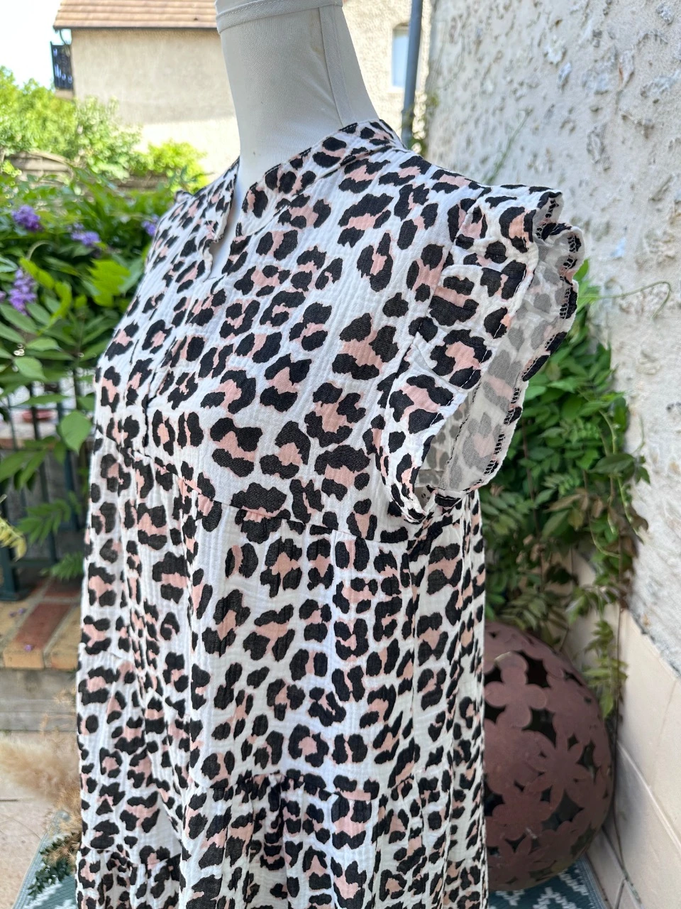 Vestido em gaze de algodão – photo 4